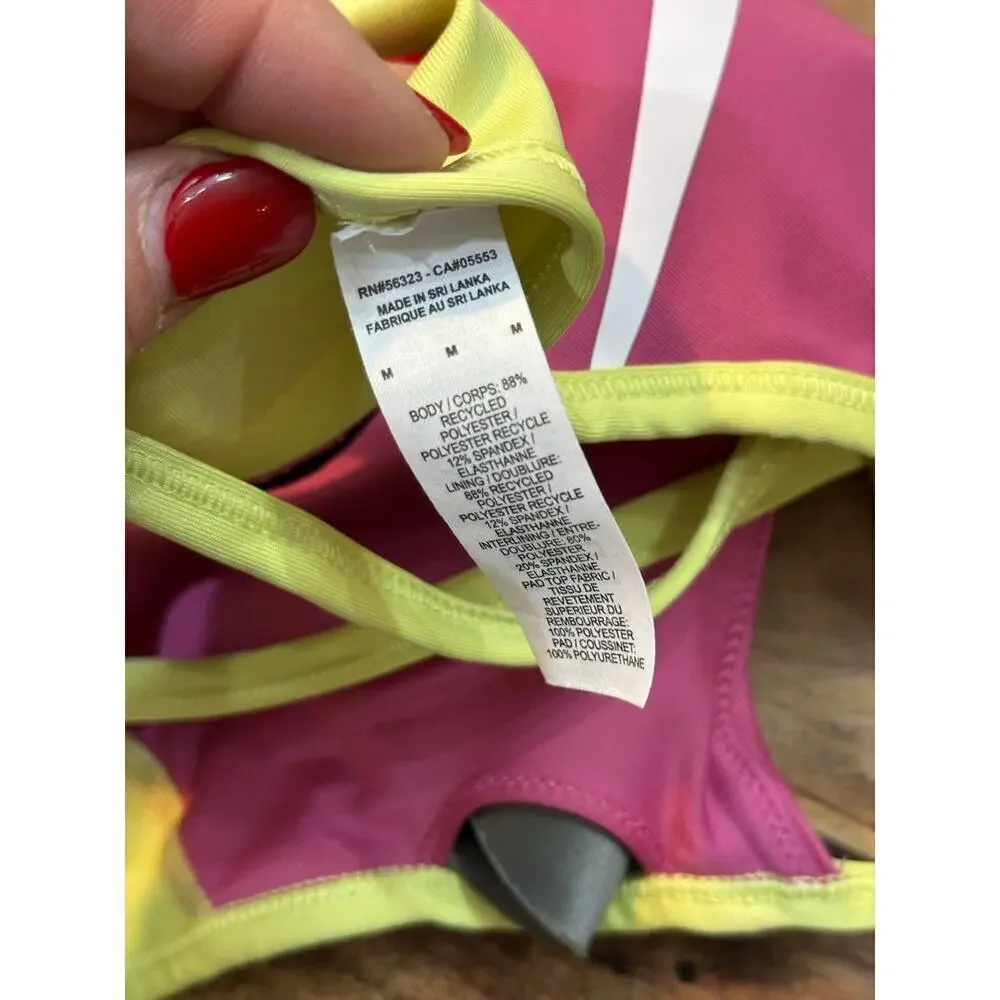 Nike Women's Pink Swoosh Icon Clash Light Support Sports Bra Size Medium